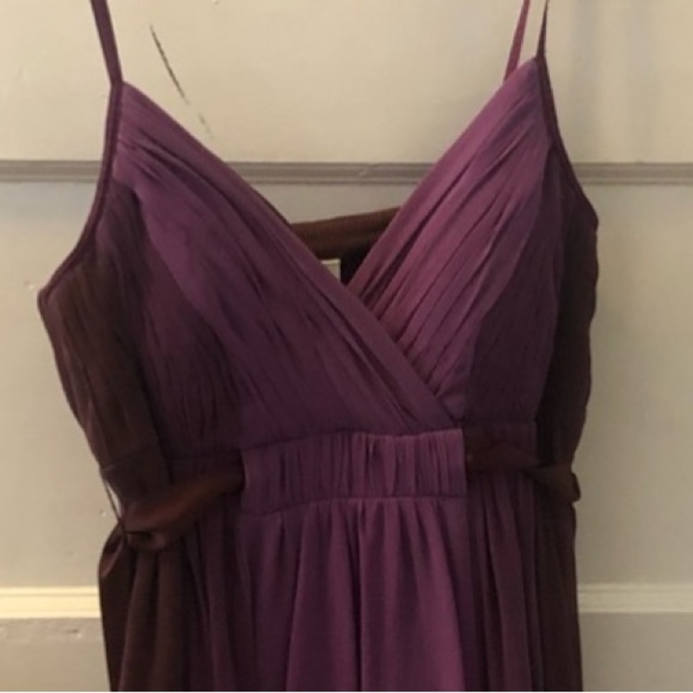 Purple and brown dress